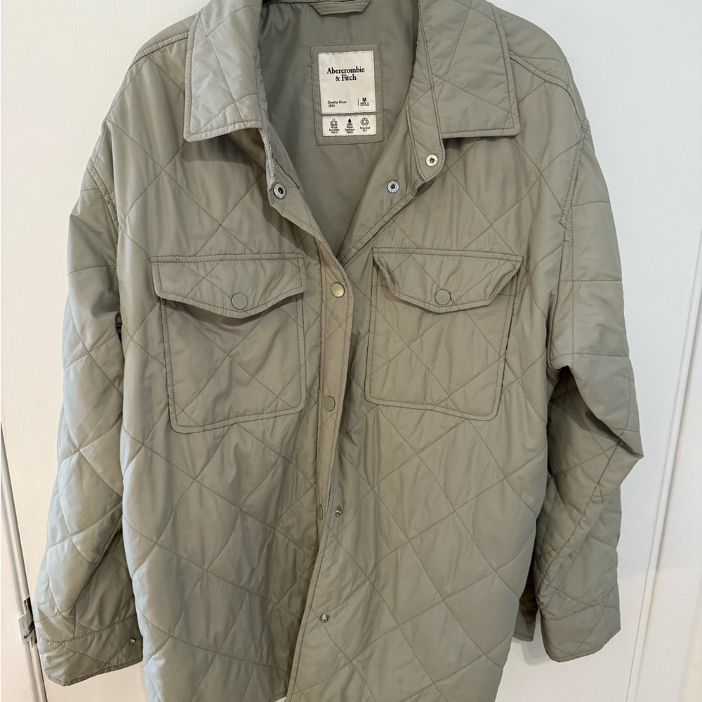 Abercrombie & Fitch Olive Quilted Jacket